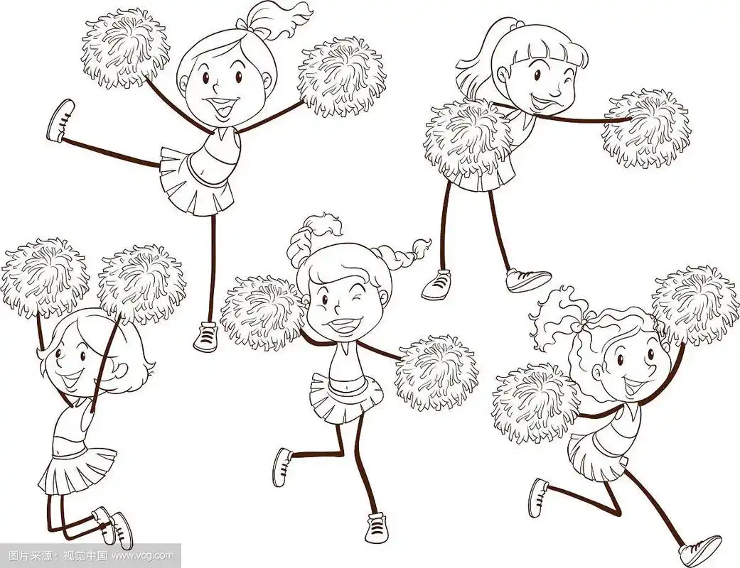 一个简单的啦啦队素描