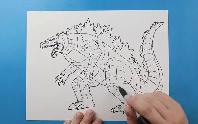 【简笔画】如何绘制哥斯拉攻击