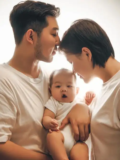 一家三口温馨亲子照丨自然光纪实摄影78