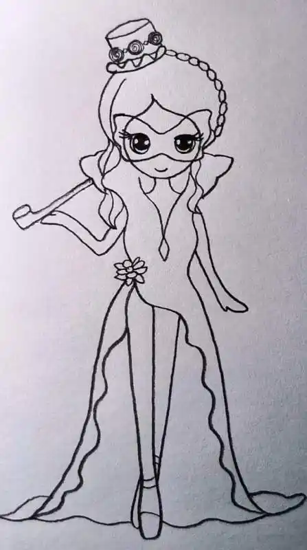 毒娘娘原本的样子简笔画