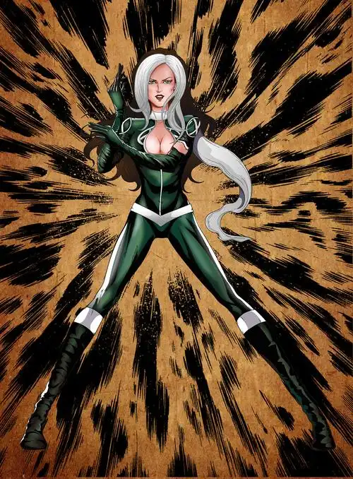 ai手绘插画:x-man-rogue～罗刹女