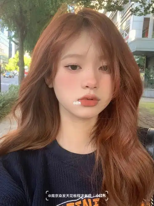 黄皮本命发色"焦糖橘棕"素颜也很显白73