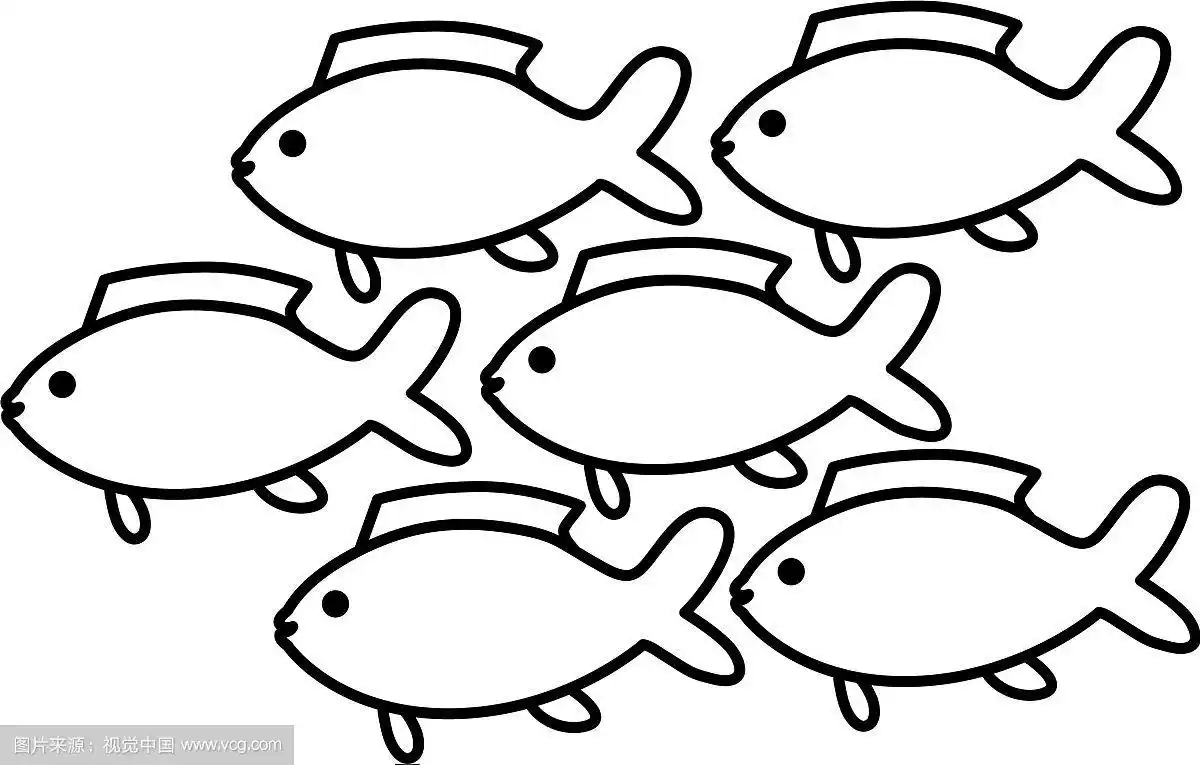 鱼群动物孤立图标