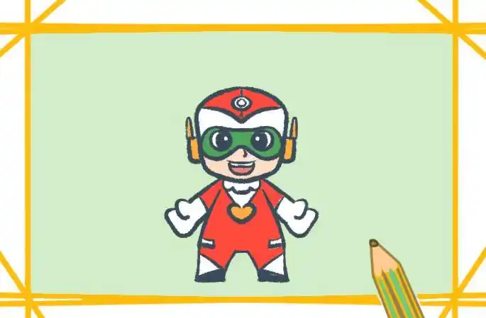 开心超人的机车侠简笔画