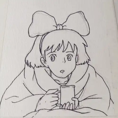 宫崎骏魔女宅急便线稿黑白简笔画简笔画魔女宅急便怎么样宫崎骏