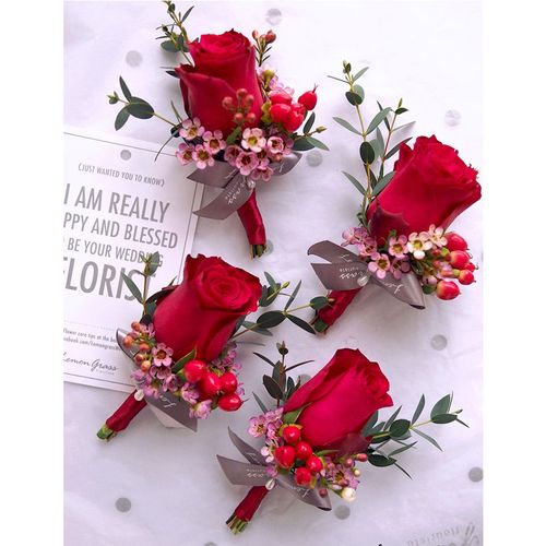 北京同城玫瑰洋兰胸花开业嘉宾花剪彩领导胸花企业年会胸花定制