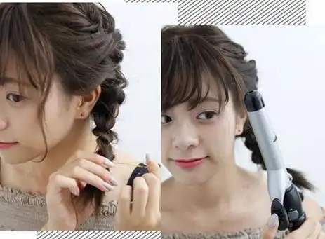 双麻花辫的编法图解2款双麻花辫扎法瞬间人气爆棚