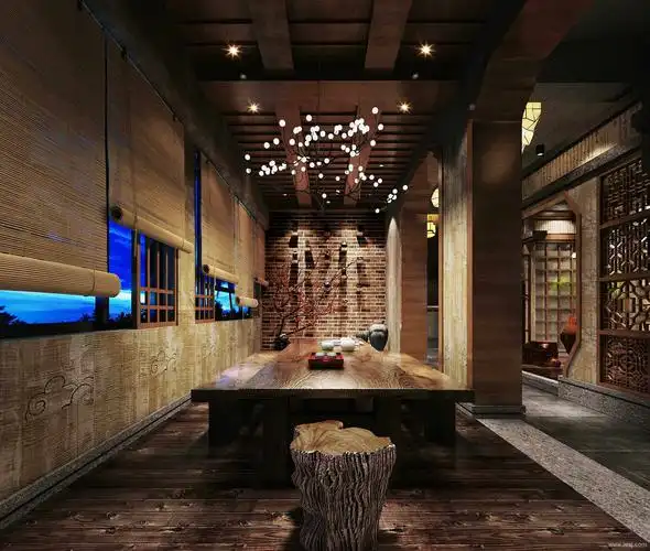 禅意茶楼餐厅装修cad图纸餐饮空间设计案例施工图200平米