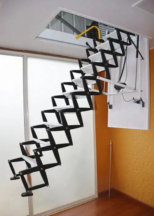 上海家用伸缩折叠楼梯隐形折叠楼梯自动升降楼梯简易楼梯