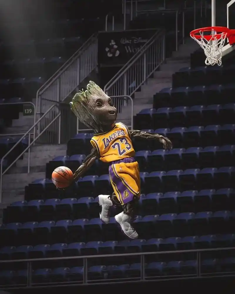 篮球男孩 可爱的格鲁特#头像 #微信头像 #湖人 - 抖音