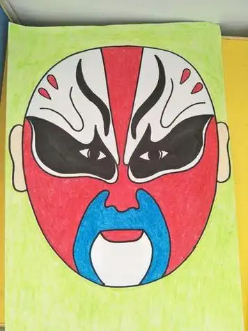 《脸谱》简笔画脸谱简笔画幼儿简单脸谱图片大全简笔画京剧脸谱简笔画