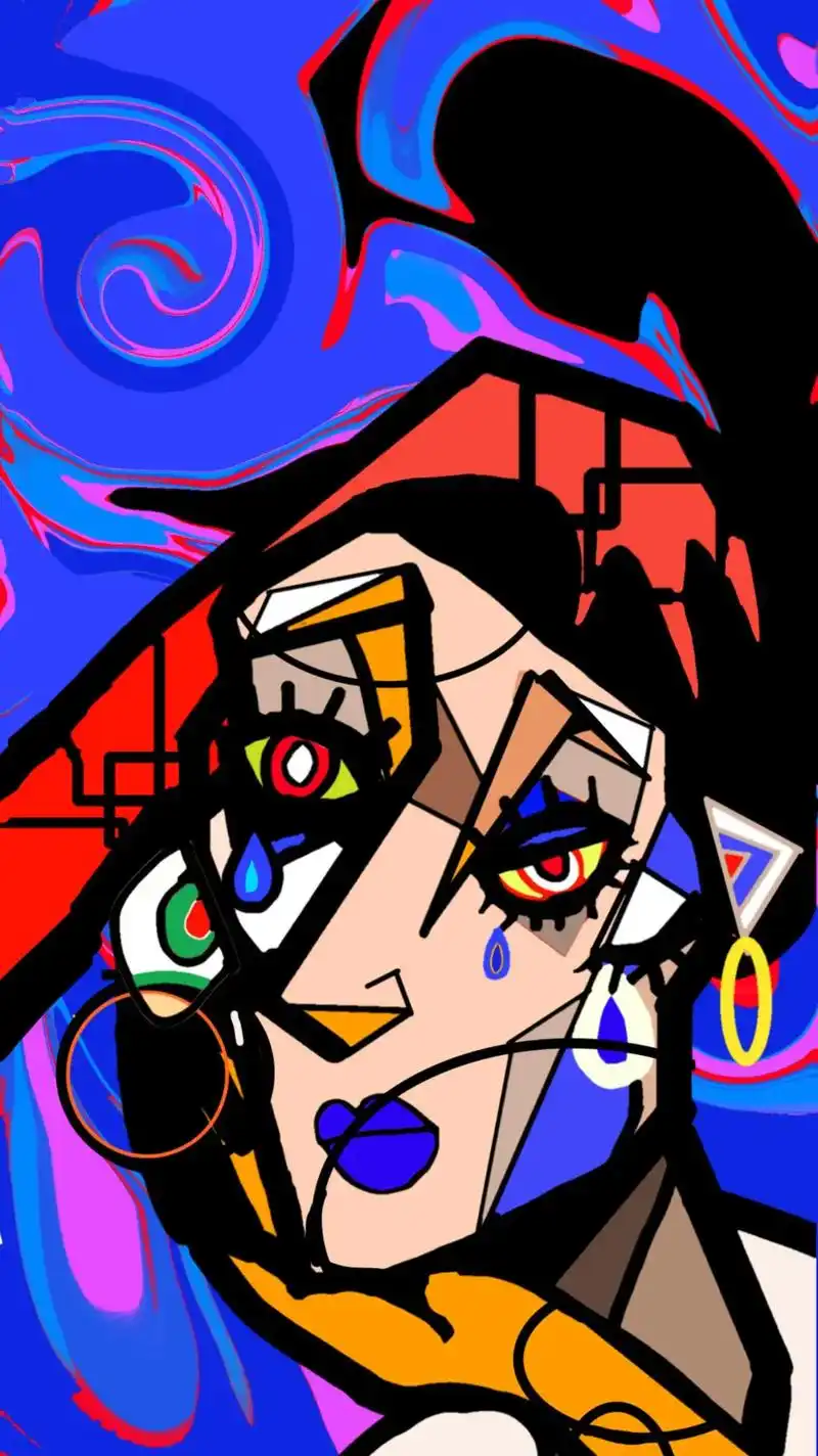 我的作品《束缚》设计理念主要来源于抽象艺术,毕加索风格