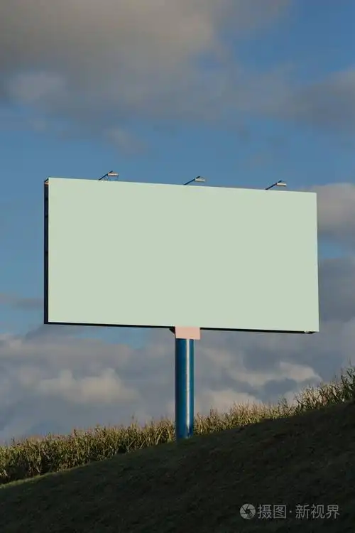 城市街道及沿路广告牌设计背景