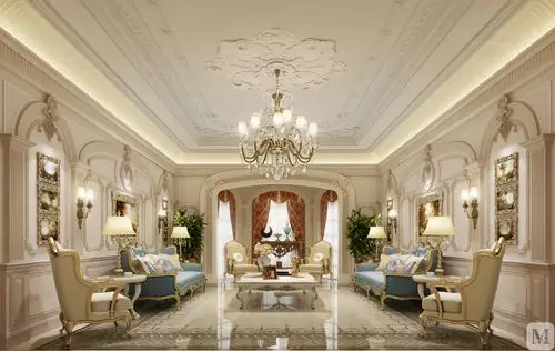 还停留在以前国内比较流行的欧式风格中,会感觉比较土豪,但"欧美摩登