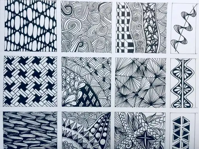 【禅绕画】每周练习_12|平面|图案|不二向来是从容的 - 临摹作品