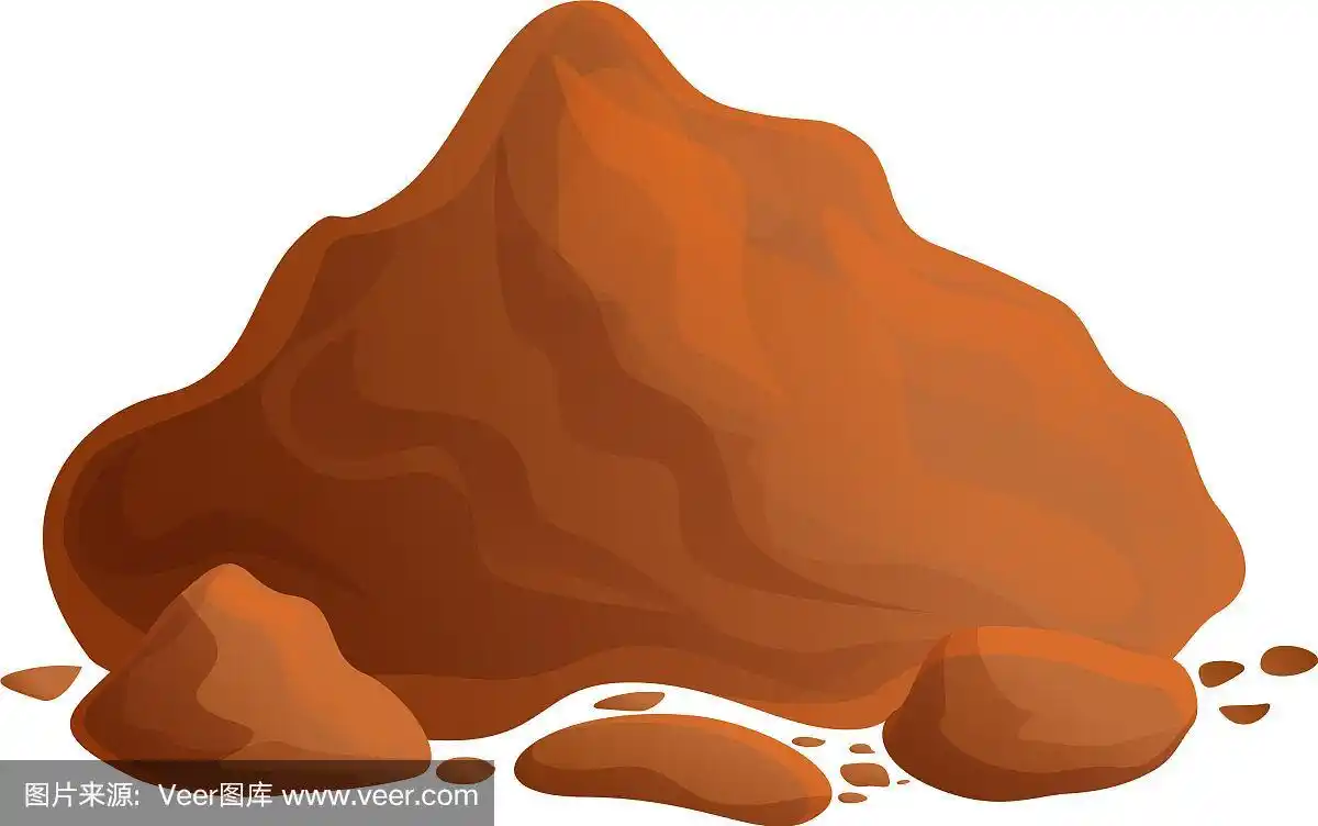 园林土壤图标卡通风格