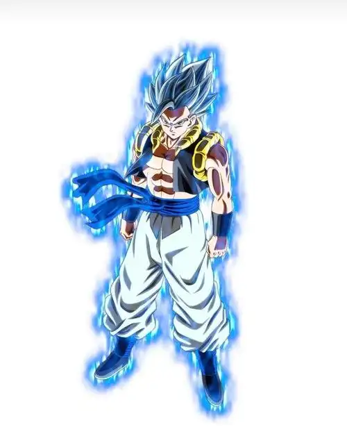 七龙珠,龙珠超,超蓝悟吉塔,是由孙悟空和贝吉塔用融合术舞姿融合而来