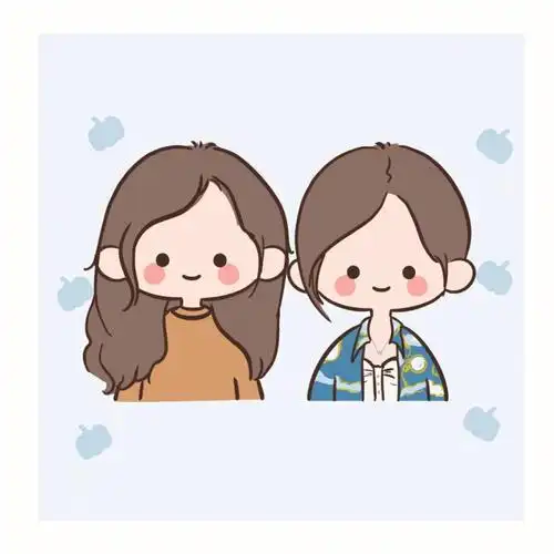 闺蜜头像简笔画