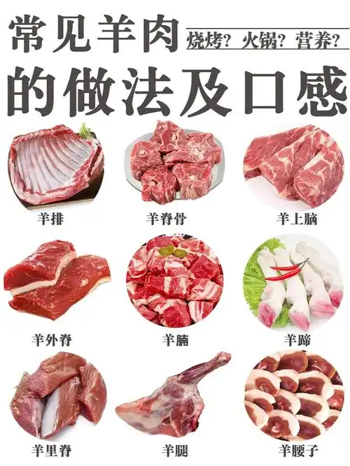 一组图教会你,常见羊肉的部位做法及口感