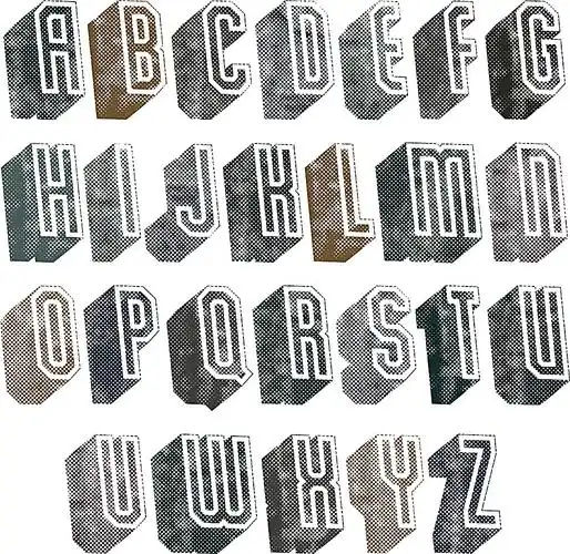 立体英文字母设计