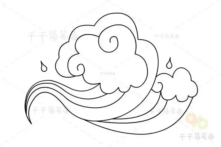 浪花简笔画图片海浪简笔画
