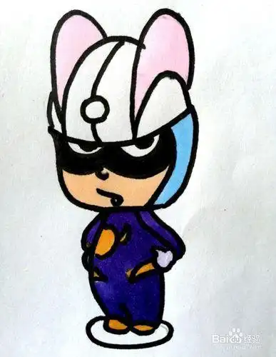 《开心超人联盟》系列之小心超人简笔画开心超人简笔画画法