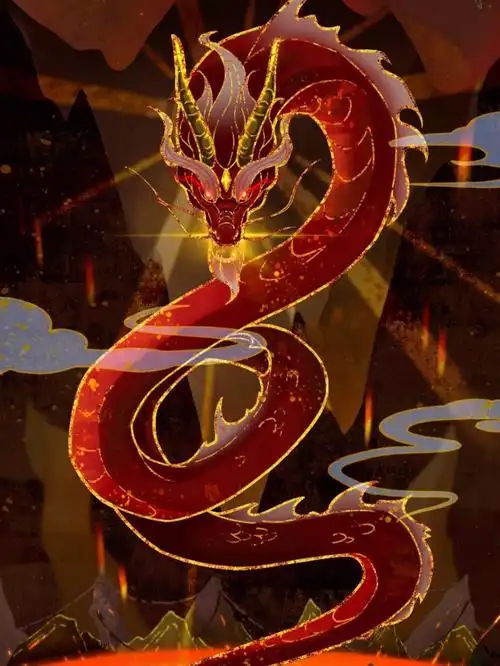 原创插画山海经异兽烛龙档案