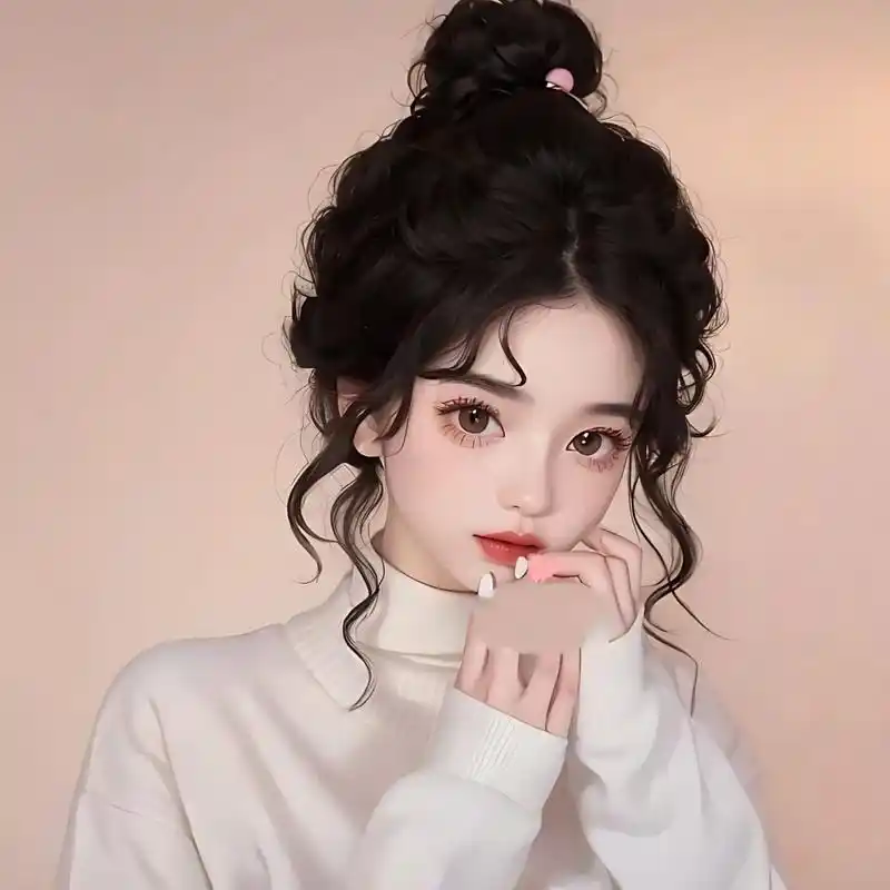 女生头像/丸子头 一切尽意 百事从欢