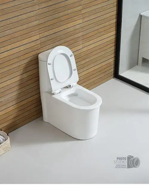 九牧王节水翻板马桶一升水直冲式智能洁釉卫生间不堵翻斗坐便器2033