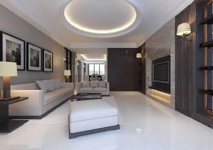 时尚简约风格客厅吊顶装修效果图