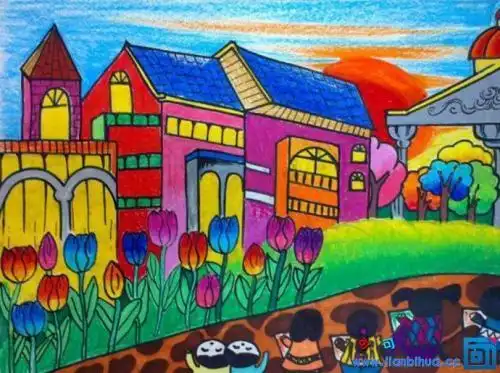 马路怎么画马路简笔画简单又漂亮彩色幼儿简笔画热闹的马路秋天马路场