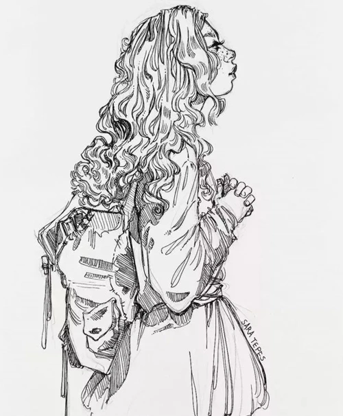 速写:少女的线条