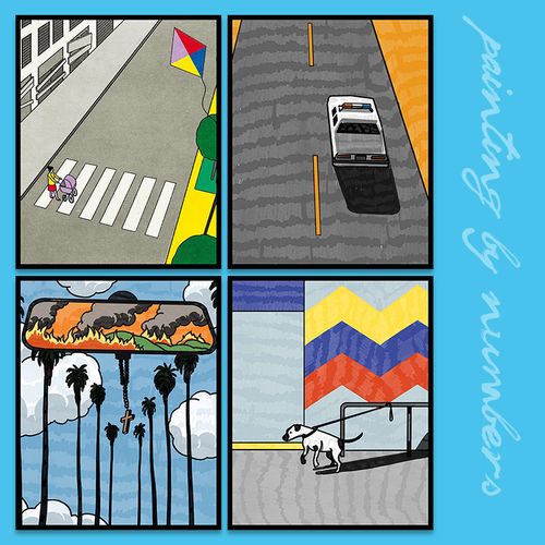 diy数字油画油彩画德国简约挂画ins风插画手工填充手绘涂鸦装饰画