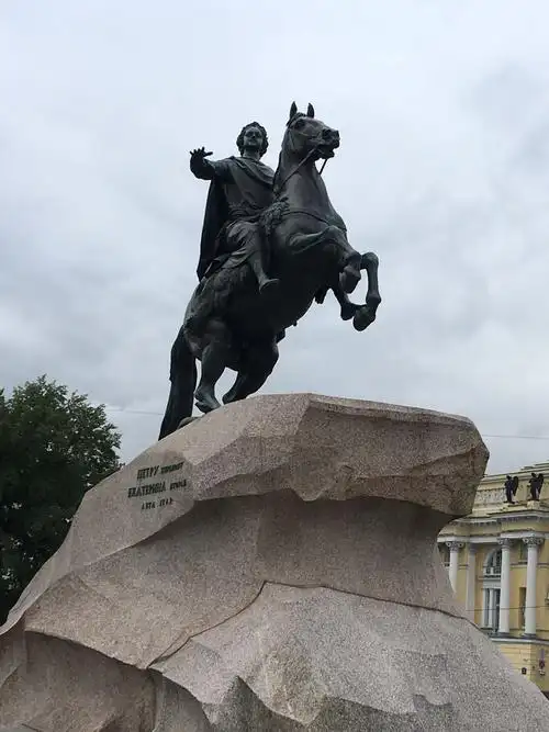 尼古拉一世沙皇两支点青铜骑马雕像