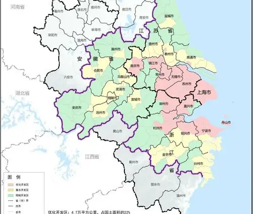 长江三角洲示意图_国内地图地图库_地图窝