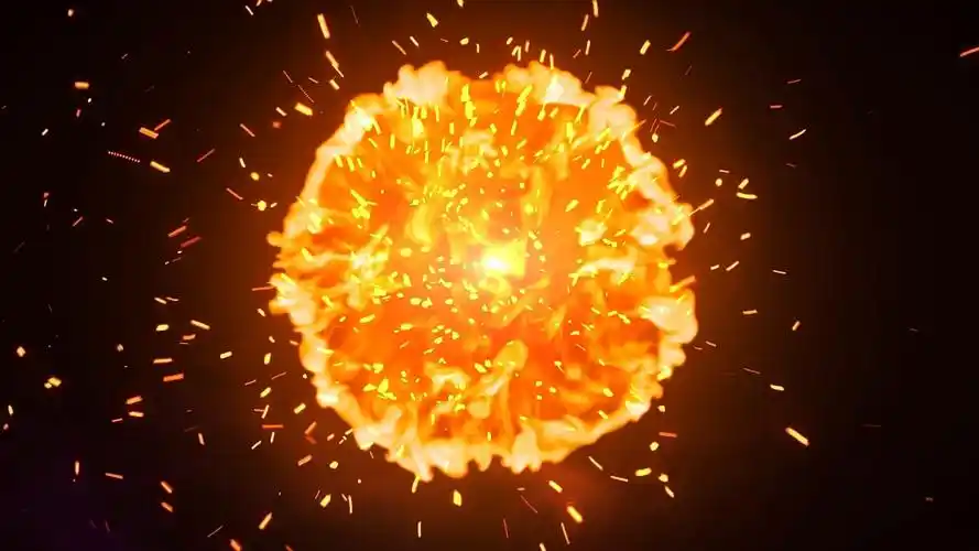 金色华丽粒子爆炸特效ae素材模板