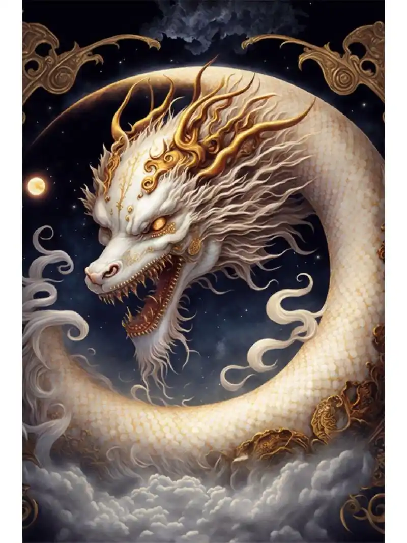 ai绘画"关键词"国风神龙 龙,中国古代神话中的动物,为鳞虫之长.