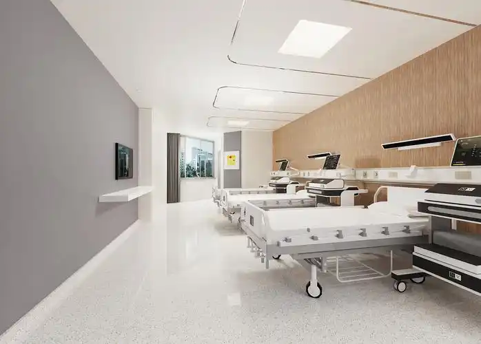 第十九期keyshot医疗病床场景源文件医疗医院病房场景