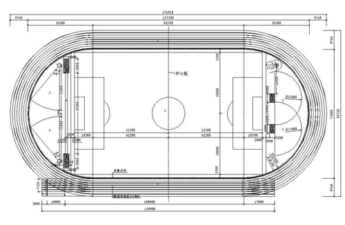 400米塑胶跑道标准图纸