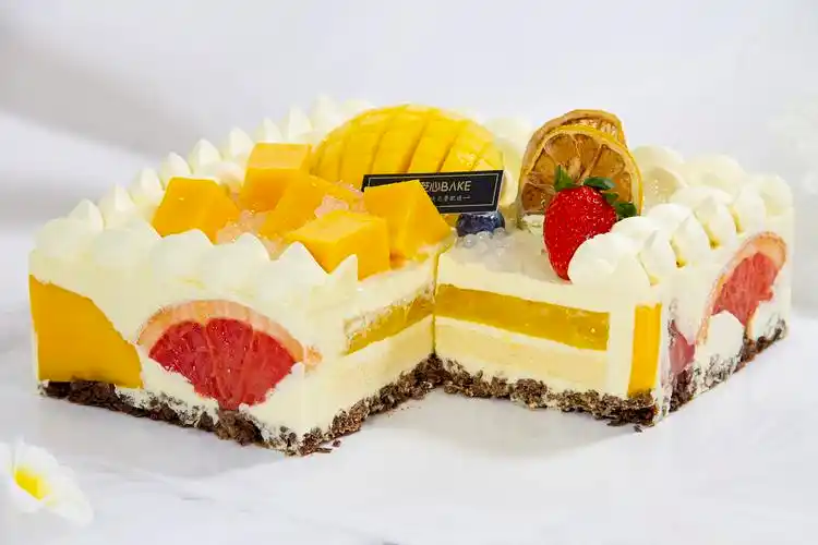 西柚慕斯蛋糕拍摄