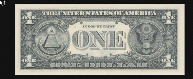 这个背图使用的是1美元纸币的,但是1美元纸币是没有红色的.