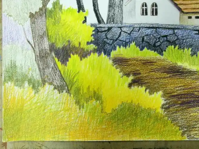 古老师彩铅风景一角图(下篇2-2)