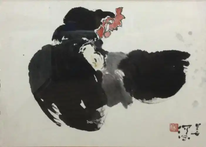   作品名称 杨善深 鸡 1.