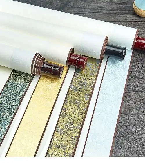 卷画轴空白卷轴装裱好的空白宣纸挂轴书法专用纸作品纸毛笔字挂国画