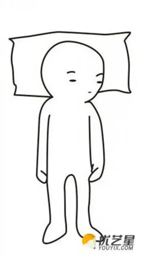 睡觉的动漫可爱简笔画