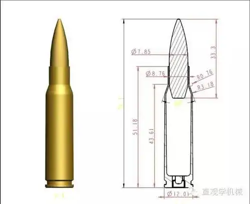 【机械加工】车工永远不寂寞,几张子弹图纸,抽空车一个试试!