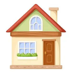 插画房子卡通房子.矢量插画照片