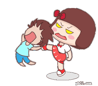 卡通gif生气gif拳打脚踢gif愤怒gif