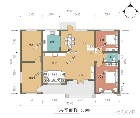 独立储藏室 大露台 主卧套间,15×9米经典欧式美墅_设计