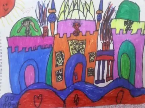 二年级手工剪纸淘气堡图片